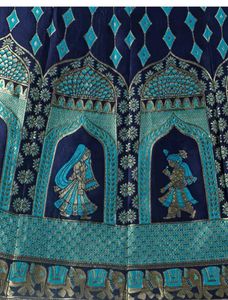 Blue Brocade Lehenga Choli Set