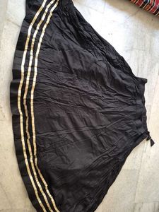 Elegant Black Lehenga with Gold Lace