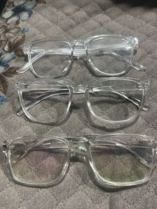 Clear Frame Glasses Set