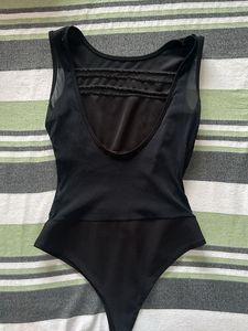 Sleek Black Sleeveless Bodysuit