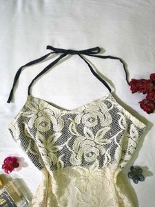 Lace halter corset backless Top🌸