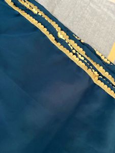 Elegant Teal Blue Saree