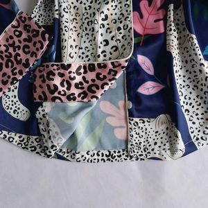 Silky Leopard Print Pajama tops🐆🌺✨️