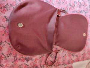 Vintage Brown &amp; Pink Chain Bag