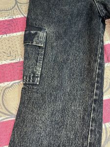Dark Wash Cargo Jeans