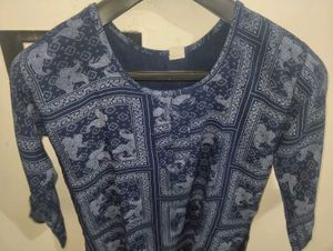 Blue Printed Kurta