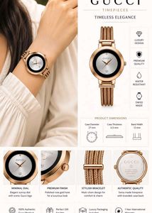 Elegant Gucci Rose Gold Watch