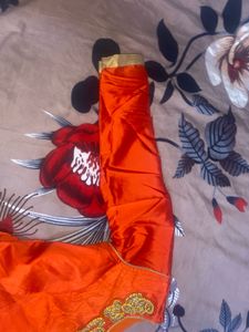 Elegant Orange Ethnic Gown