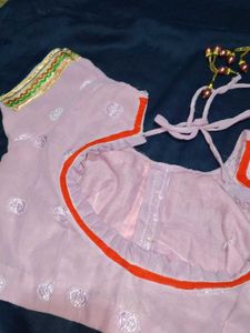 Ethnic Blouse Set - Pink &amp; Gold