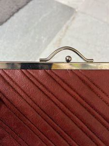 Chic Burgundy/Brown Clutch Bag