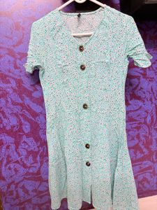 Sky Blue Floral Print Dress🩵