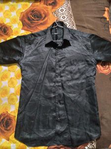 Unisex Black Satin T- Shirt