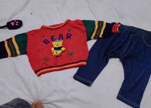 Very Beautiful Cute Sweater Top With Leggings