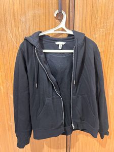 H&M Black Zip-Up Hoodie