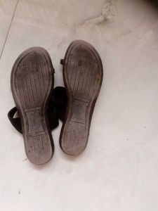 Black Thong Sandals