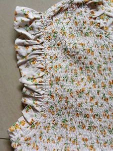 Floral Print Ruffle Top