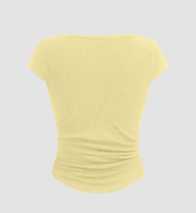 Chic Ruched Yellow Top