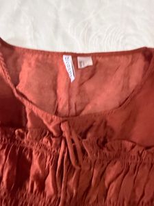 H&amp;M Chic Smocked Peasant Blouse