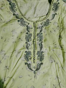 Light Green Embroidered Kurta