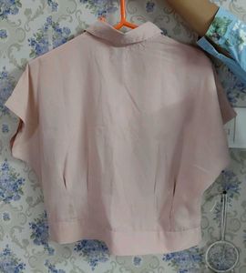Chic Pastel Pink Button-Up Shirt