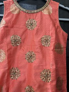 Elegant Peach Kurta &amp;  Set