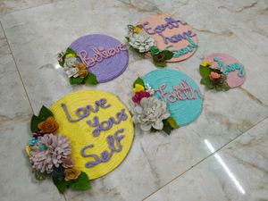 Set of 5 Inspirational Wall Hangings