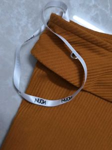 One Shoulder Ribbed Top
