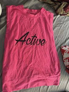 Pink "Active" Sleeveless Top