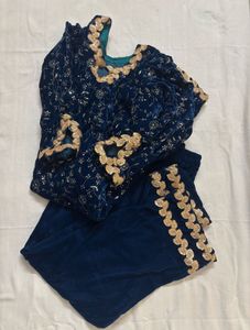 Premium Velvet Suit Set with Embroidery Sequence