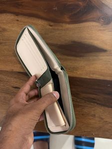 Stylish Green Zip Around Wallet