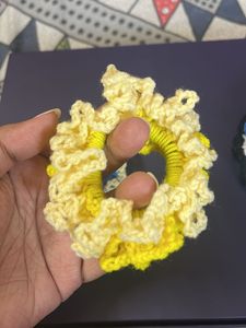 Handmade Crochet Scrunchies Set of 3