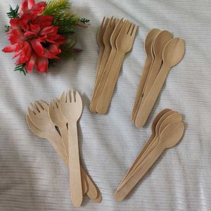 🆕 Wooden Spoons & Forks Set