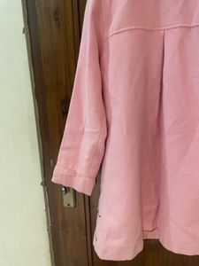 Adorable Pink Embroidered Coat