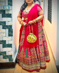 semi bridal multi colour lehenga panchii brand