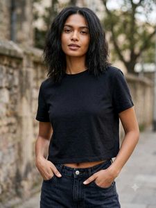 h&m xxl Black Crew Neck T-Shirt