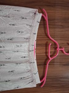 White Palazzos with Print