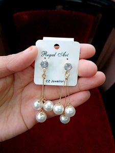 Regal Art Cubic Zirconia Pearl Drop Earrings
