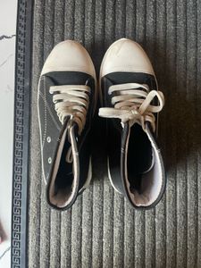 Stylish Black High-Top Sneakers