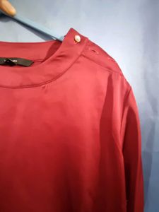 vero moda Burgundy Buttoned Blouse