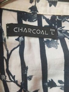 Striped Floral Pure Cotton Shirt for women