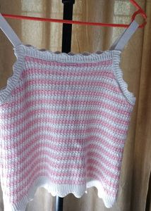 Trendy Pink Knitwear- Sleevless at Lowest Price