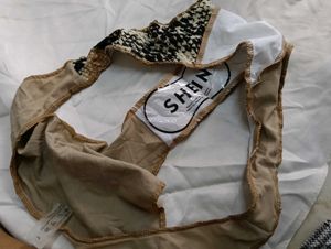 Patterned Beige Brief