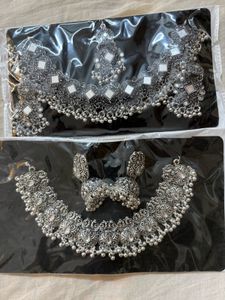 Oxidised Silver Afghani Jewellery Set
