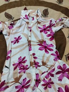 Floral Print Kurta Set