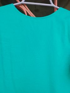 New Dark Sea Green Embroidered Kurta