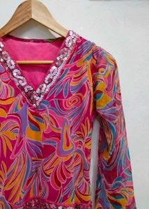 Pink Short Kurti
