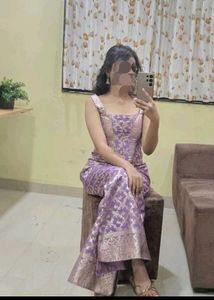 Elegant Purple &amp; Gold Ethnic Co-ord Set | Festive