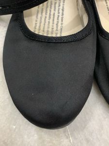 Black Ballet Flats with Buckle Strap
