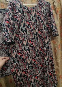 Elegant Floral Print Kurta Set with Dupatta