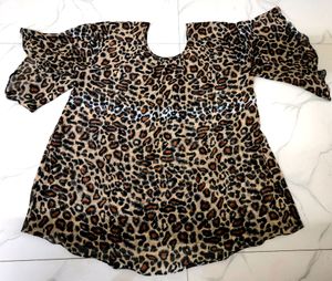 Tiger Print Georgette Top Never Used